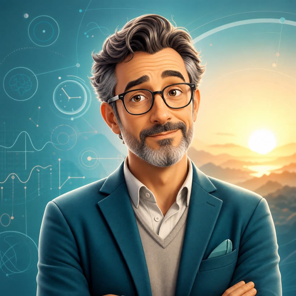 Illustrated portrait of Professor Pulse